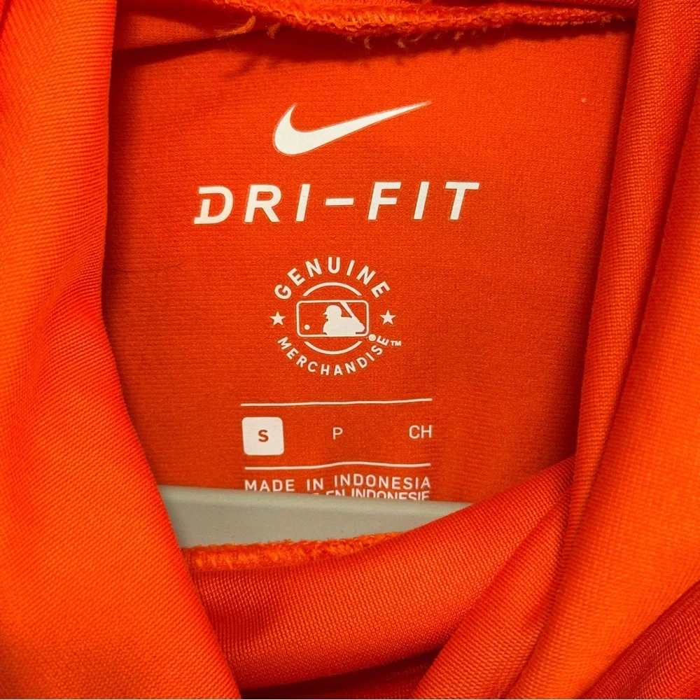 Nike Dri-FIT MLB NY Mets cowl neck pullover orange blue athleisure women SMALL